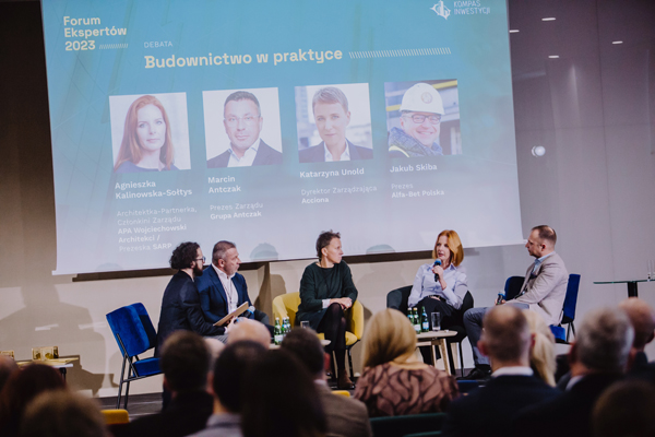 Budownictwo w praktyce - pierwsza debata podczas konferencji Forum Ekspertów 2023. Fot. Kompas Inwestycji